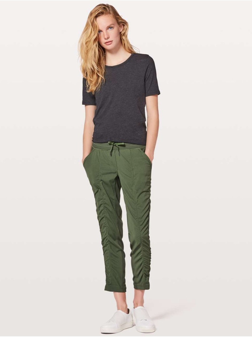 Lululemon Street To Studio Pants Barracks Green Unlined 28”